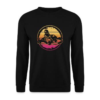 Motorsport Gokart Go Kart Kart Pilote Go-Kart - Sweat-shirt Unisexe - noir - Devant - Alina (178cm) & Michal (187cm)