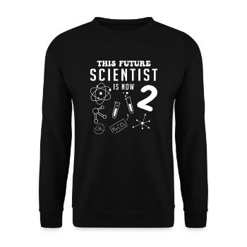 Diese wissenschaftliche Zukunft ist 2 - Unisex Pullover - Schwarz - Vorne - Alina (178cm) & Michal (187cm)