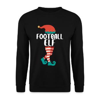 Weihnachts Elf Partnerlook Design Xmas Elfen - Unisex Pullover - Schwarz - Vorne - Alina (178cm) & Michal (187cm)