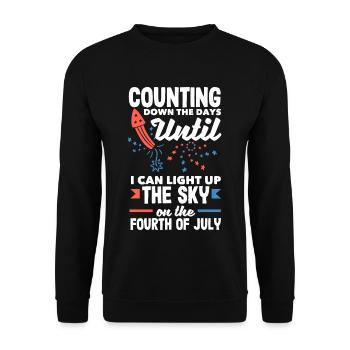 Counting Down the Days - Light Up the Sky on the - Unisex Sweatshirt - black - Front - Alina (178cm) & Michal (187cm)
