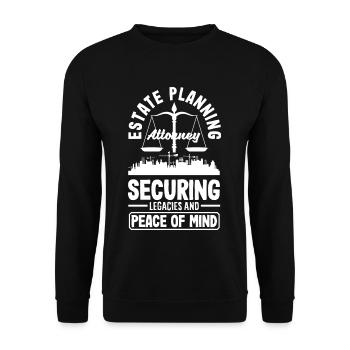 Estate Planning Attorney: Securing Legacies - Unisex Pullover - Schwarz - Vorne - Alina (178cm) & Michal (187cm)