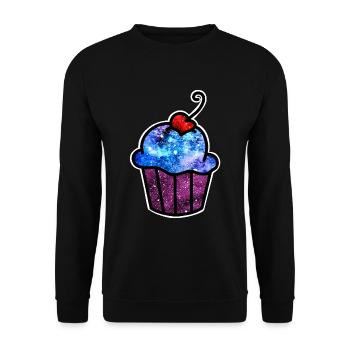Cosmic Cupcake - Unisex Sweatshirt - black - Front - Alina (178cm) & Michal (187cm)
