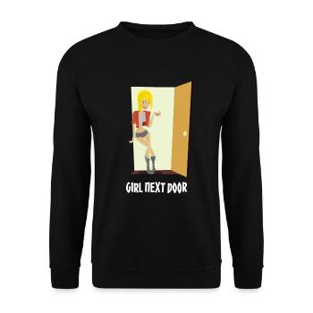 Girl next door - Unisex Sweatshirt - black - Front - Alina (178cm) & Michal (187cm)