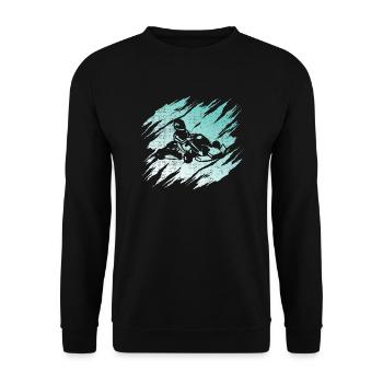 Go-Kart Go Kart Driver Motorsport Go-Kart - Sweat-shirt Unisexe - noir - Devant - Alina (178cm) & Michal (187cm)