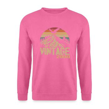 Vintage 2000 Retro 2000 Anniversary Gift - Unisex Sweatshirt - pink - Front