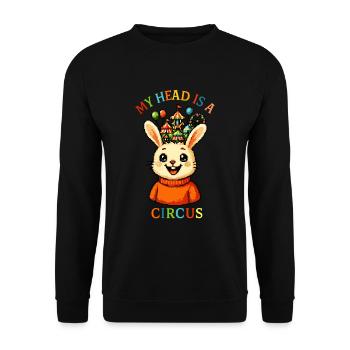 My Head is a Circus - Unisex Sweatshirt - black - Front - Alina (178cm) & Michal (187cm)