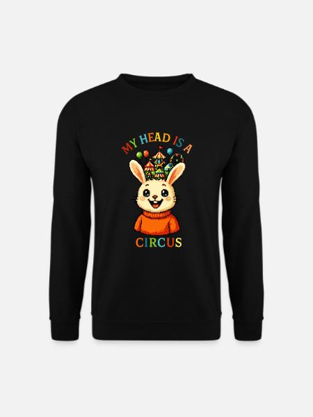 Mein Kopf ist ein Zirkus - Unisex Pullover - Schwarz
