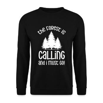 Forêt Nature Conservation Hunter Wilderness - Sweat-shirt Unisexe - noir - Devant - Alina (178cm) & Michal (187cm)