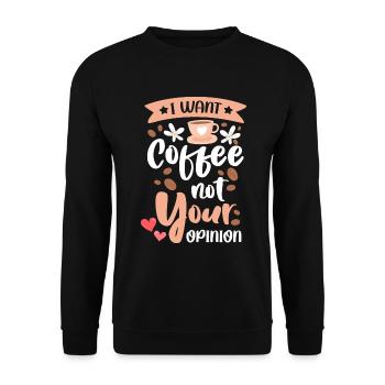 Kaffeeliebhaber Energie Espresso Getränk - Unisex Pullover - Schwarz - Vorne - Alina (178cm) & Michal (187cm)