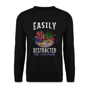 Aquarist Aquarist Fish Food - Unisex Sweatshirt - black - Front - Alina (178cm) & Michal (187cm)