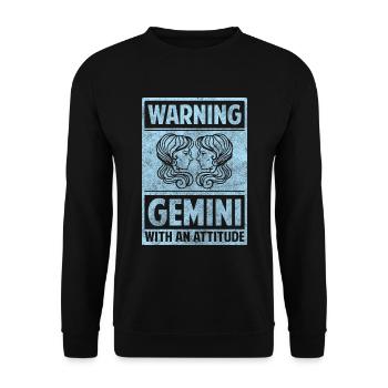 Zodiac Horoscope May Ascendant - Unisex Sweatshirt - black - Front - Alina (178cm) & Michal (187cm)