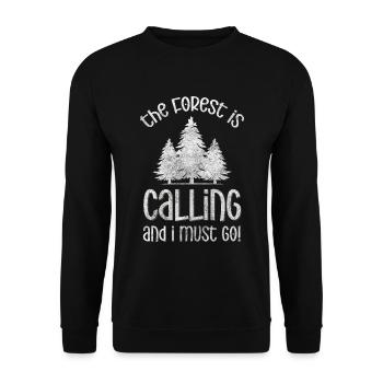 Tree, Nature lover, Recreation, Landscape - Unisex Sweatshirt - black - Front - Alina (178cm) & Michal (187cm)