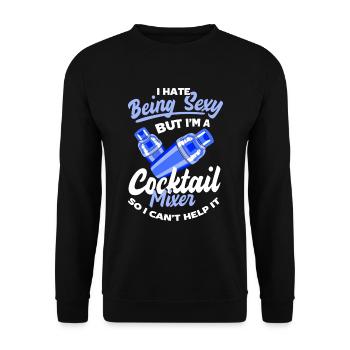 Bartender Beverages - Unisex Sweatshirt - black - Front - Alina (178cm) & Michal (187cm)