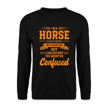 Carriage Passenger Carter Oldschool - Unisex Sweatshirt - black - Front - Alina (178cm) & Michal (187cm)