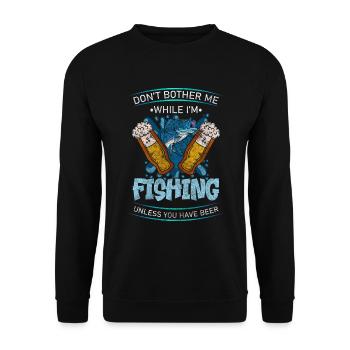 Fishing Fish Bait Sport - Unisex Sweatshirt - black - Front - Alina (178cm) & Michal (187cm)
