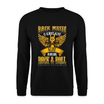 Rock Sänger - Unisex Pullover - Schwarz - Vorne - Alina (178cm) & Michal (187cm)