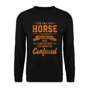 Carter Riding Travel Pony - Sweat-shirt Unisexe - noir - Devant - Alina (178cm) & Michal (187cm)