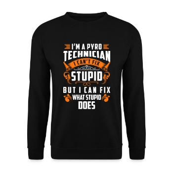 Pyro New Year Banger Stadium - Unisex Sweatshirt - black - Front - Alina (178cm) & Michal (187cm)