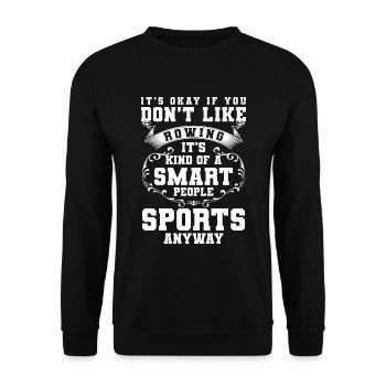 Rowing Machine Training Rowing Training - Unisex Sweatshirt - black - Front - Alina (178cm) & Michal (187cm)