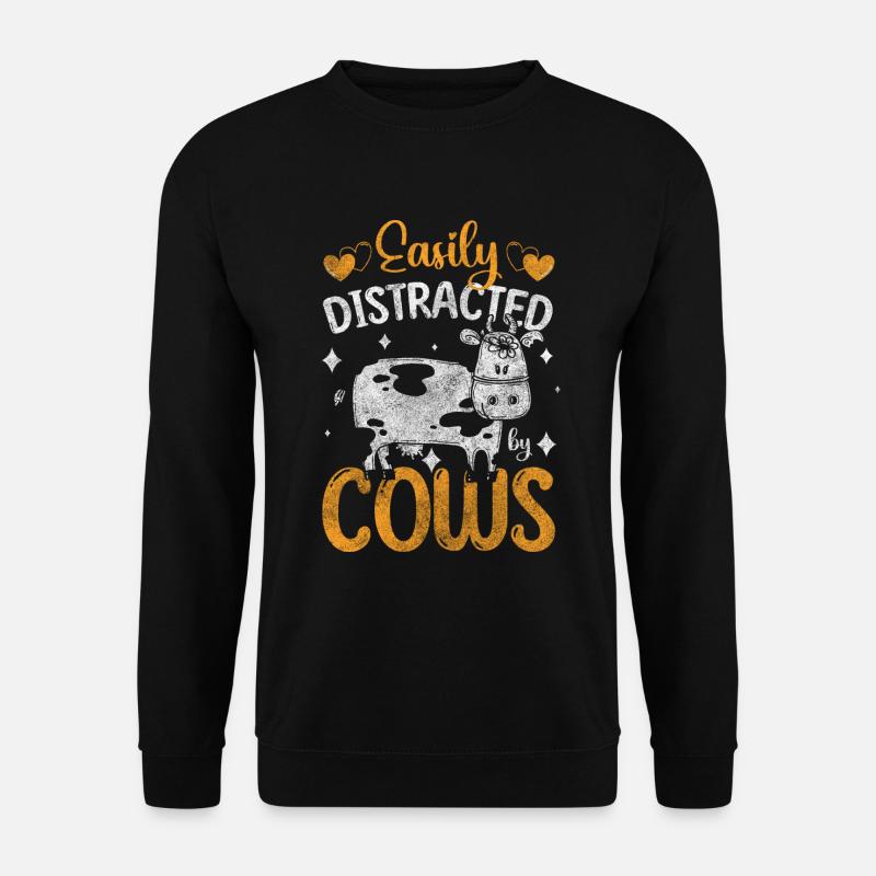 Kuh Stall Milchbauer - Unisex Pullover - Schwarz