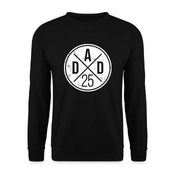 Dad 25 dad baby dad 2025 grunge - Unisex Sweatshirt - black - Front - Alina (178cm) & Michal (187cm)