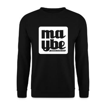 Maybe - Unisex Sweatshirt - black - Front - Alina (178cm) & Michal (187cm)