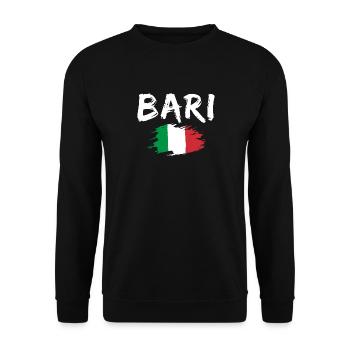Bari Italien Flagge - Unisex Pullover - Schwarz - Vorne - Alina (178cm) & Michal (187cm)