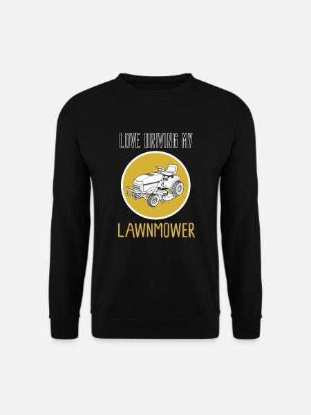 Tondeuse à gazon tracteur tondeuse jardinier agriculteur cadeaux - Sweat-shirt Unisexe - noir