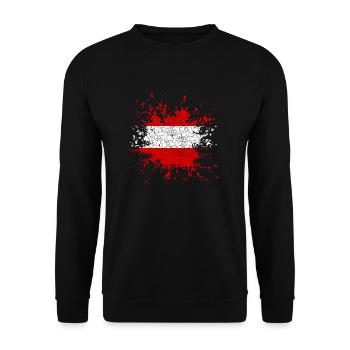 Österreich Kleks - Unisex Pullover - Schwarz - Vorne - Alina (178cm) & Michal (187cm)