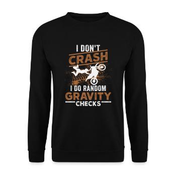 Motocross Dirt Bike Rider Moto - Sweat-shirt Unisexe - noir - Devant - Alina (178cm) & Michal (187cm)
