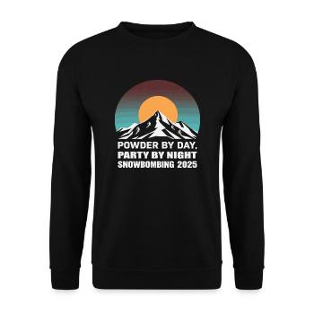 Bombardement de neige 2025 - Sweat-shirt Unisexe - noir - Devant - Alina (178cm) & Michal (187cm)
