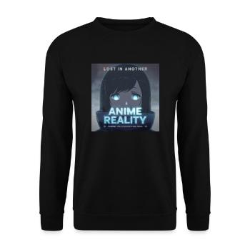 Lost in Another Reality – Anime Addict Reality - Unisex Sweatshirt - black - Front - Alina (178cm) & Michal (187cm)