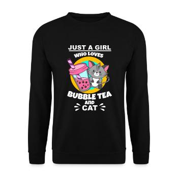 Bubble Tea Bubble Tea Girl Cadeau - Sweat-shirt Unisexe - noir - Devant - Alina (178cm) & Michal (187cm)
