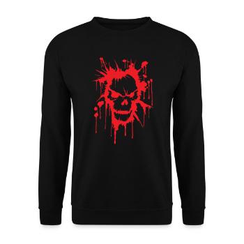 Bloody Skull | Heavy Metal Illustration - Unisex Sweatshirt - black - Front - Alina (178cm) & Michal (187cm)