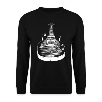 Guitar - Les Paul - Unisex Sweatshirt - black - Front - Alina (178cm) & Michal (187cm)