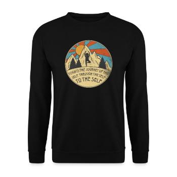 Cool dicton de yoga drôle. Spirituel. - Sweat-shirt Unisexe - noir - Devant - Alina (178cm) & Michal (187cm)