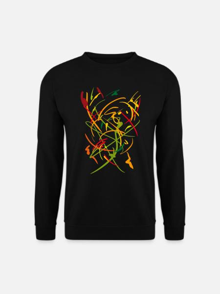 Abstrakt - Unisex Pullover - Schwarz