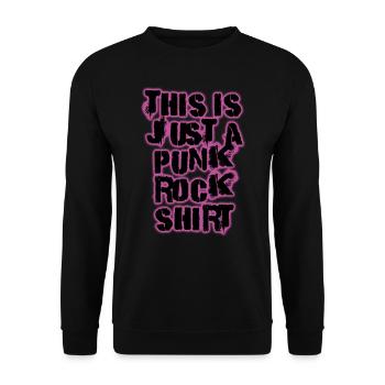 This Is Just A Punk Rock Design Musik Rock - Unisex Pullover - Schwarz - Vorne - Alina (178cm) & Michal (187cm)