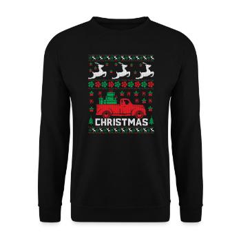 Ugly Xmas 7 - Christmas - Unisex Pullover - Schwarz - Vorne - Alina (178cm) & Michal (187cm)