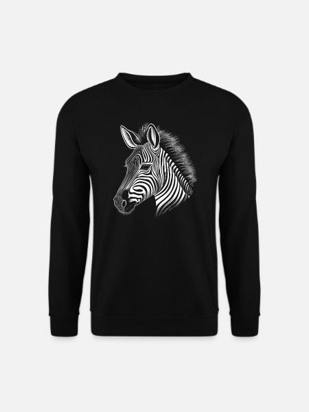 Zèbre - Sweat-shirt Unisexe - noir