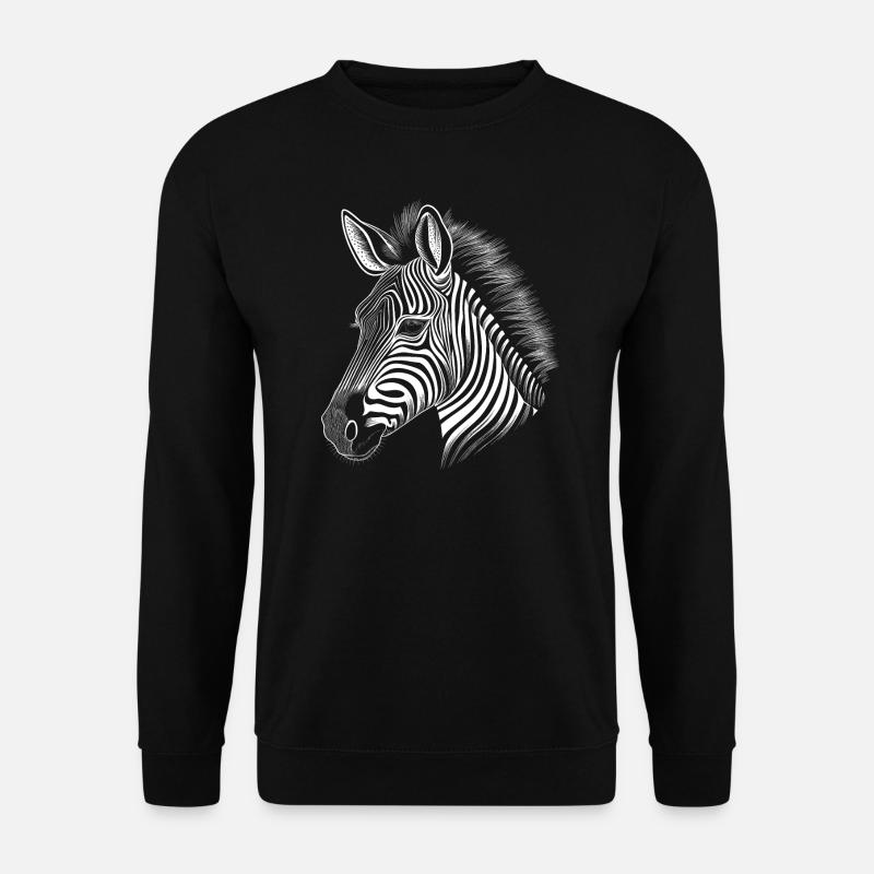 Zebra - Unisex Pullover - Schwarz