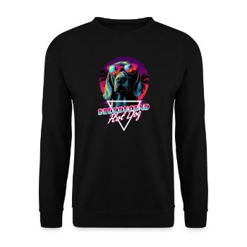 Chemise Retro Wave Bloodhound Hot Dog - Sweat-shirt Unisexe - noir - Devant - Alina (178cm) & Michal (187cm)