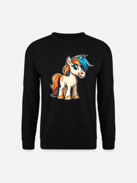 Mignon petit cheval poney - Sweat-shirt Unisexe - noir