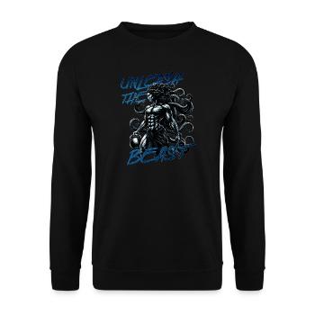 Unleash the Beast Medusa Ancient Greece Gym God - Unisex Sweatshirt - black - Front - Alina (178cm) & Michal (187cm)