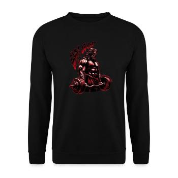 Ancient Greek God Zeus Gym - Unisex Sweatshirt - black - Front - Alina (178cm) & Michal (187cm)