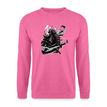 Japanese Samurai Warrior Ukiyo e Design - Unisex Sweatshirt - pink - Front