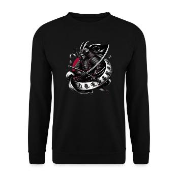 Kanji Japanese Samurai Warrior Design - Unisex Sweatshirt - black - Front - Alina (178cm) & Michal (187cm)