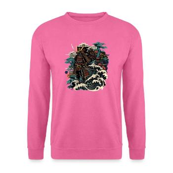 Ukiyo e Japanese Samurai Warrior Shirt - Unisex Sweatshirt - pink - Front