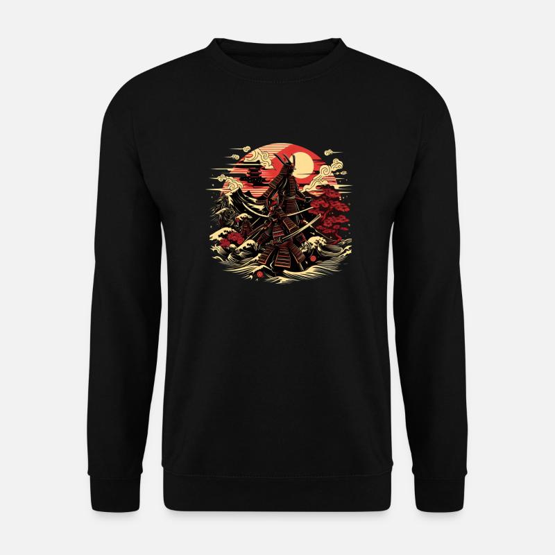 Ronin Samurai Warrior Ukiyo e - Unisex Sweatshirt - black