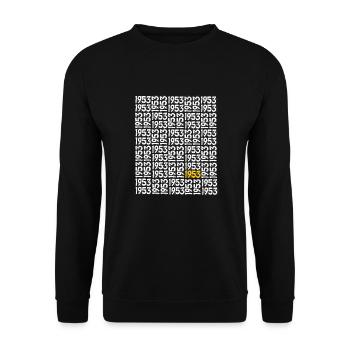 Né en 1953 70e anniversaire Anniversaire de mariage - Sweat-shirt Unisexe - noir - Devant - Alina (178cm) & Michal (187cm)